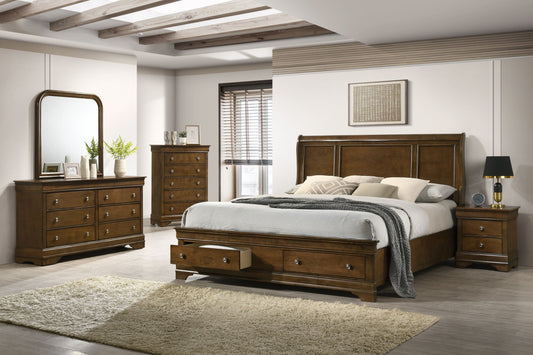 Charlie's Bed, Dresser-Mirror, Chest & Nightstands Set