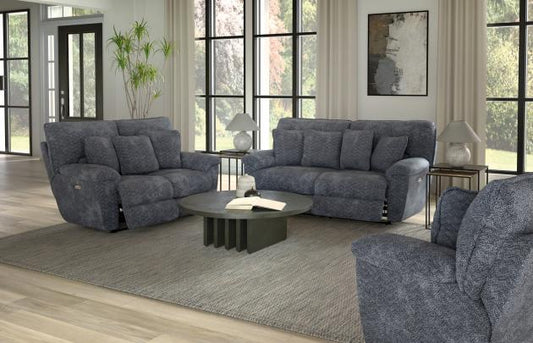 Paxton Deep Seat Reclining Sofa-Loveseat & Chair with USB