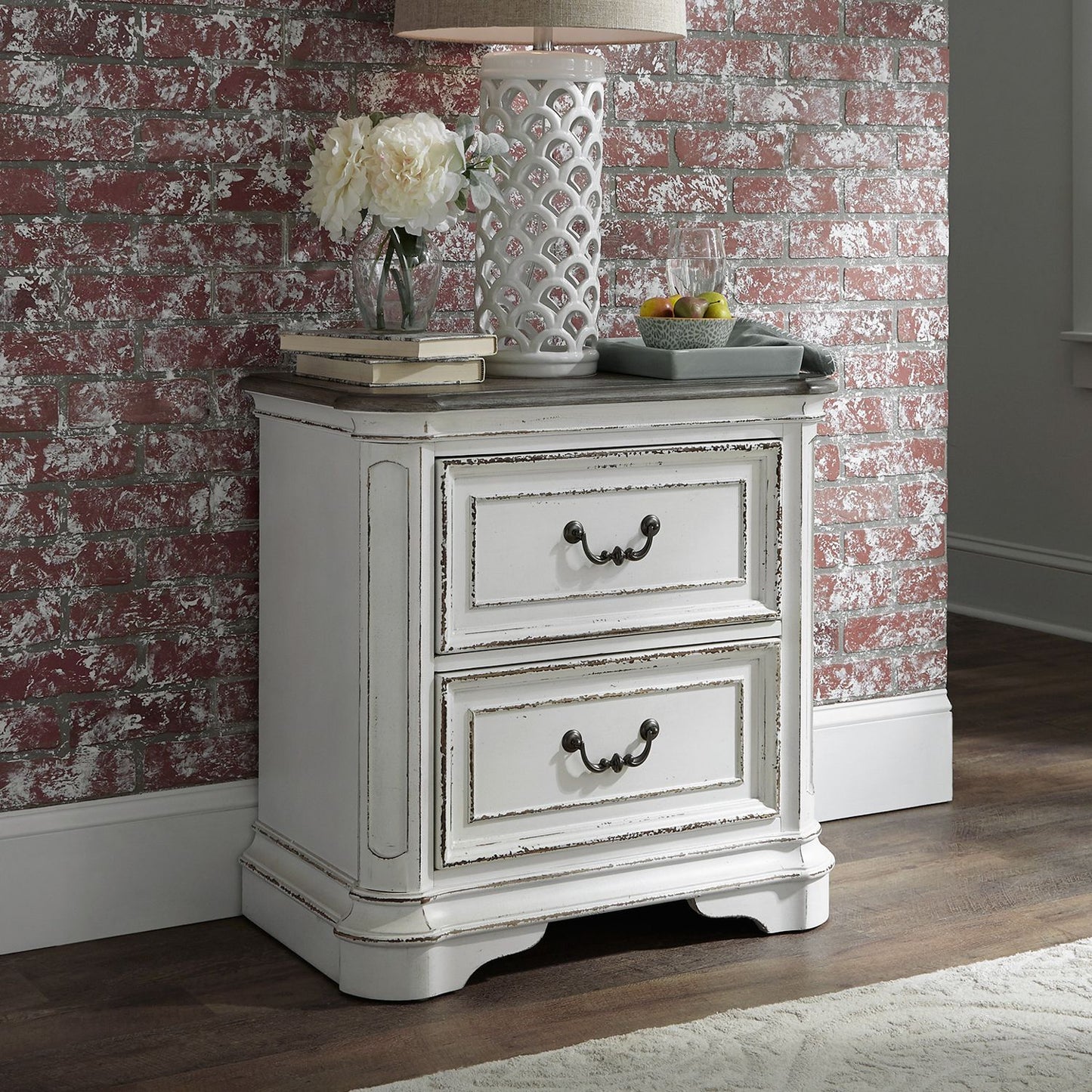 Magnolia Manor Upholstered bed, Dresser, Chest & Nightstands