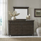 Paradise Upholstered Bed, Dresser, Mirror, Chest & Nightstands