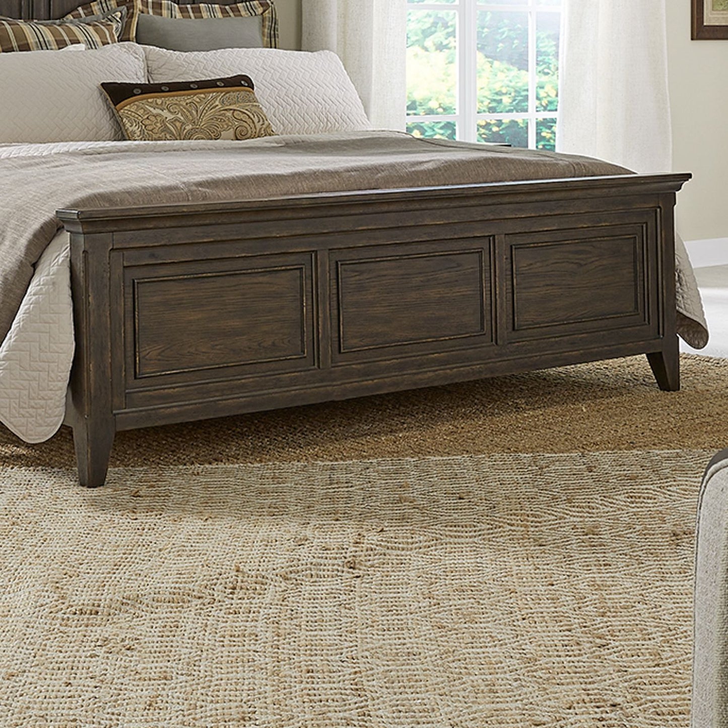 Paradise Upholstered Bed, Dresser, Mirror, Chest & Nightstands