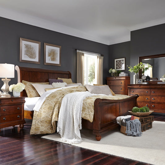 Rustic Traditions Sleigh Bed, Dresser, Mirror, Chest & Nightstands