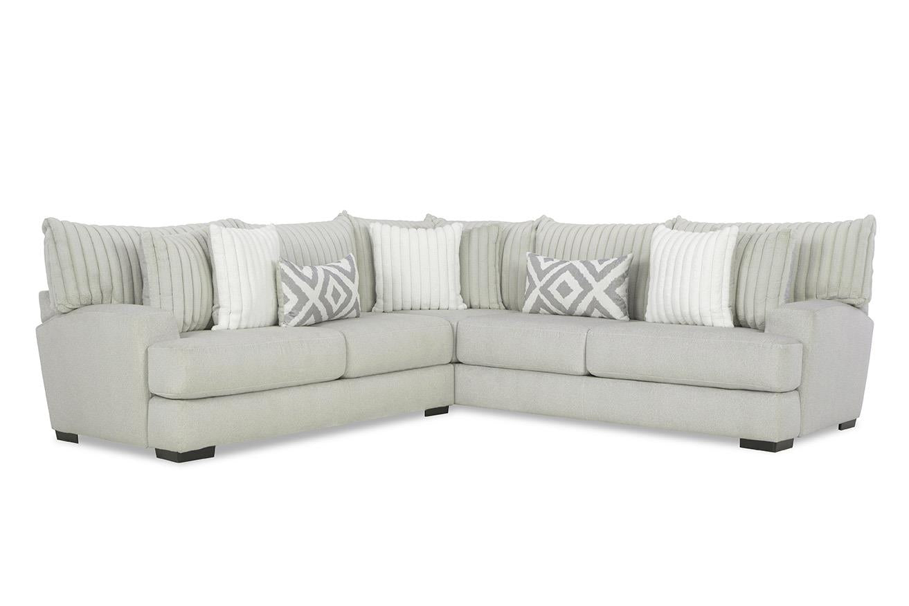 Tweed Silver 2 Piece Sectional (LAF/RAF SOFA & LAF/RAF LOVESEAT)