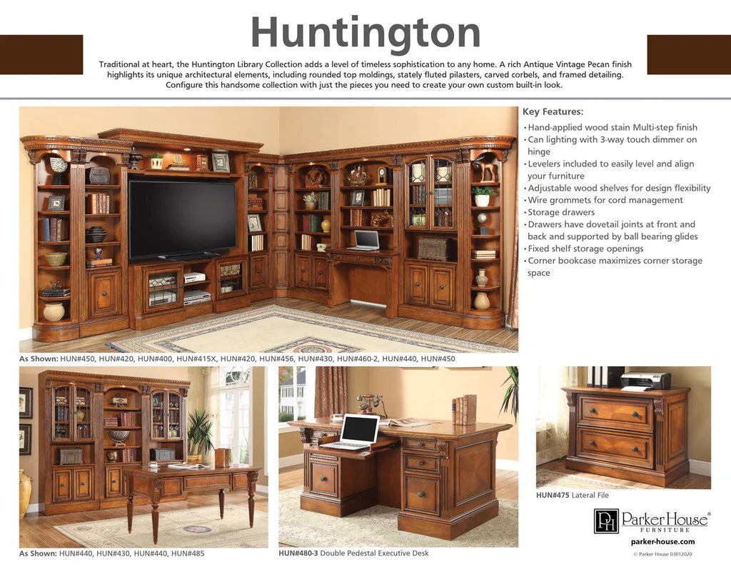 HUNTINGTON Double Pedestal Executive Desk