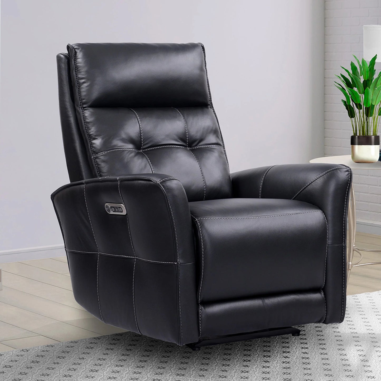 Gershwin Verona Black Leather Power Recliner