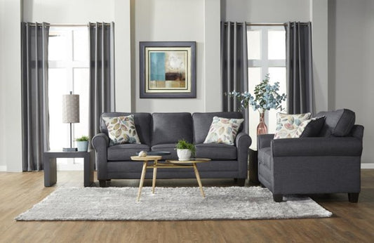 Jitter Bug Gray Sofa-Loveseat