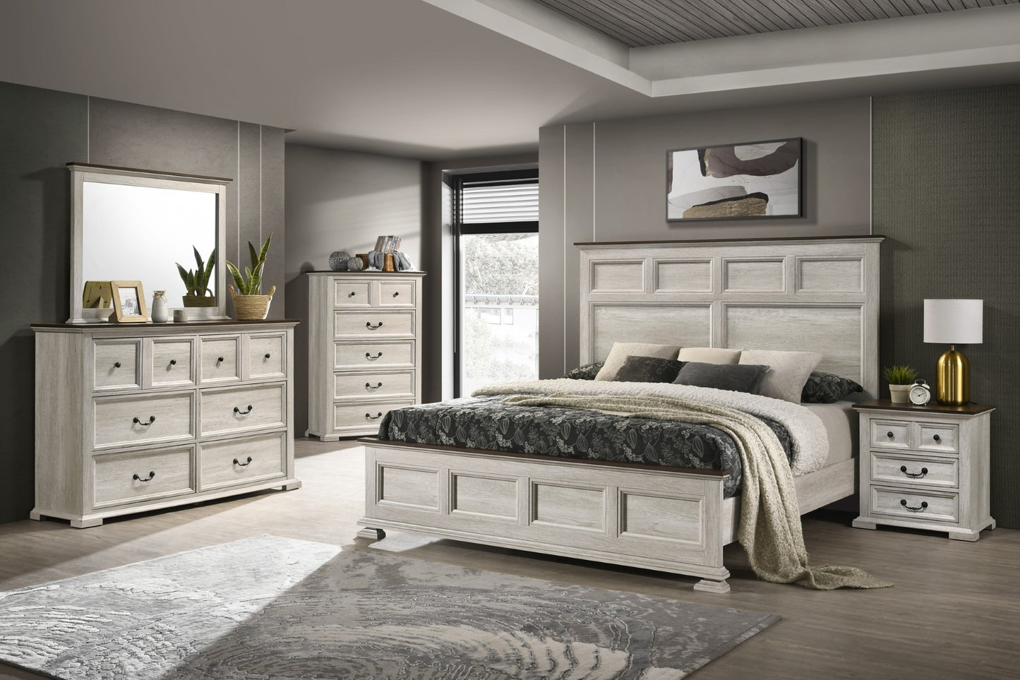 Joanna Bed, Dresser, Mirror, Chest & Nightstands