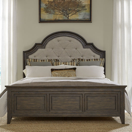 Paradise Upholstered Bed, Dresser, Mirror, Chest & Nightstands