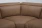 Saddle 7pc Leather Power Sectional