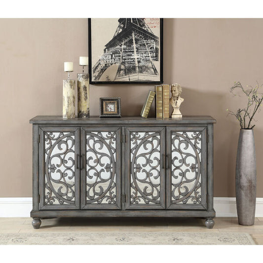 Hammond Gray 4 door Credenza