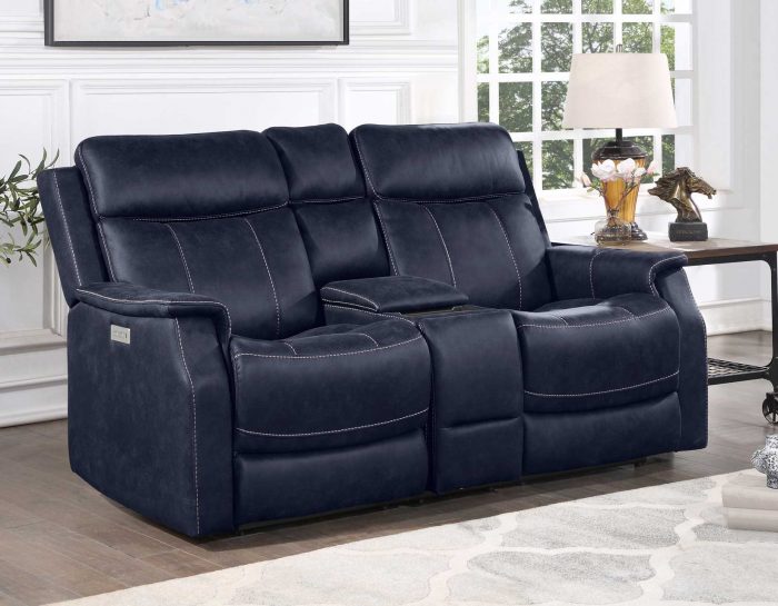 Valencia 3pc Dual-Power Ocean Blue Reclining Set