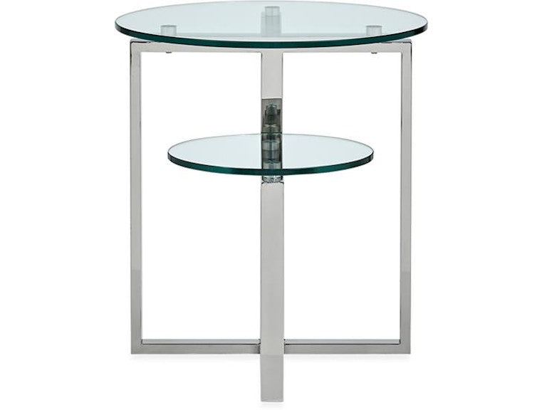 Chrome With Glass Cocktail &  End Table